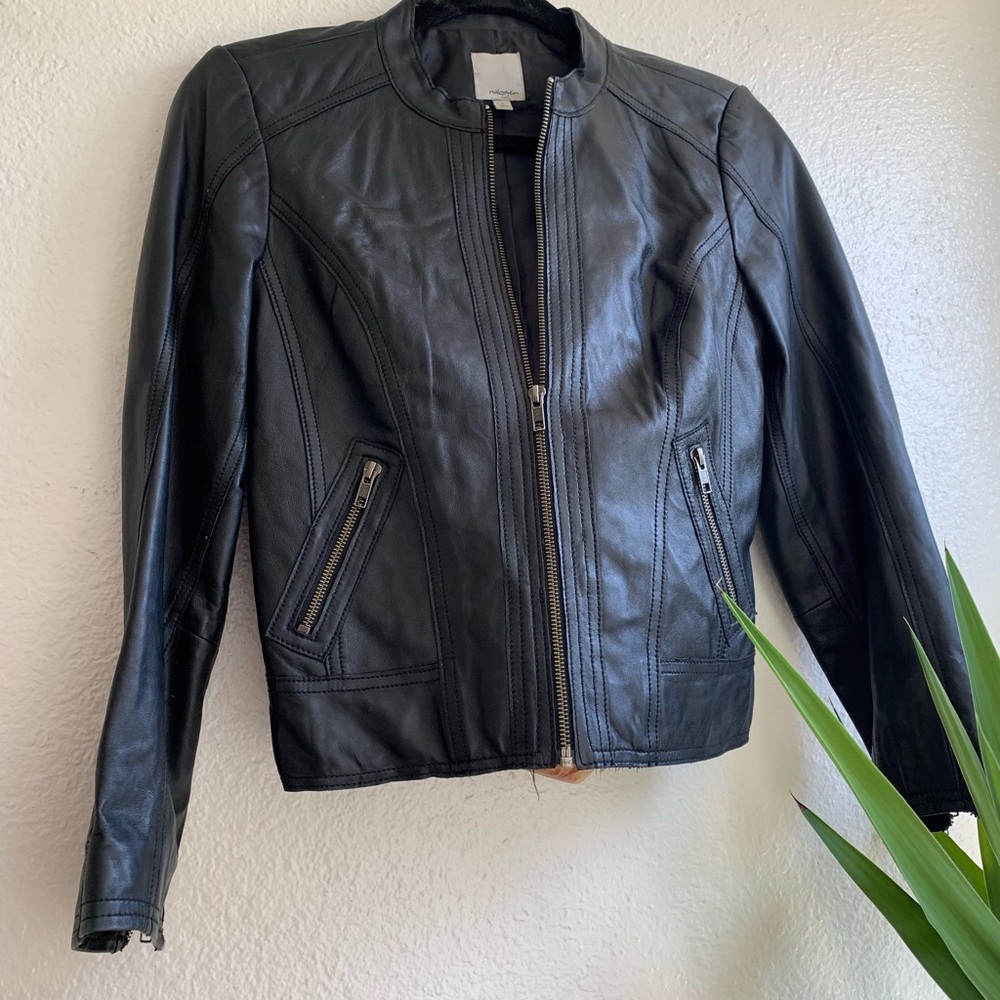 Halogen Leather Jacket